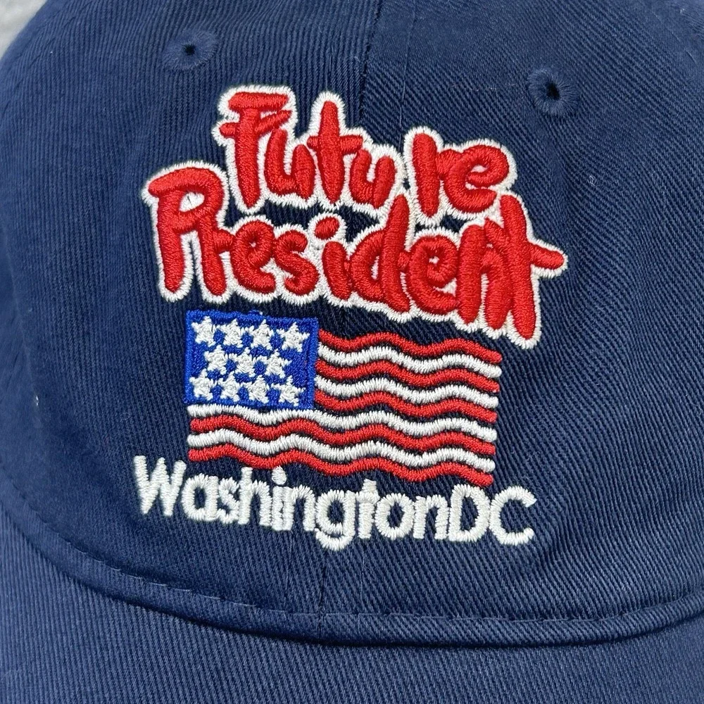 Future President Washington DC Child‎ Adjustable Hat Cap American Flag Blue